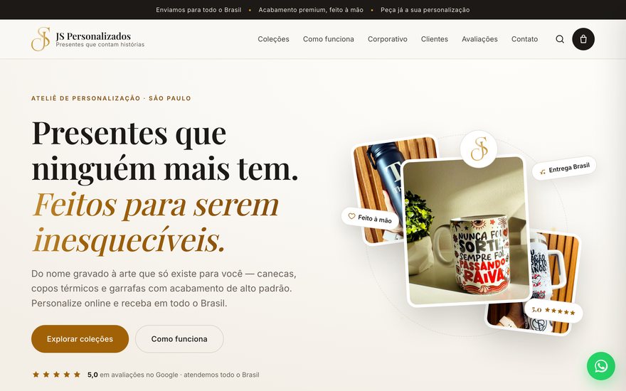 Site JS Personalizados